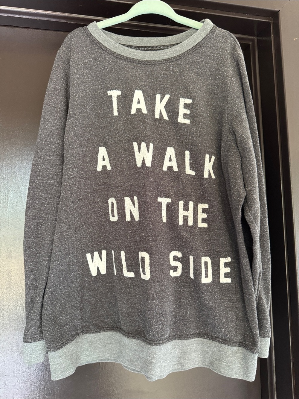 Sol Angeles Dark Gray Graphic Sweatshirt with White Lettering
